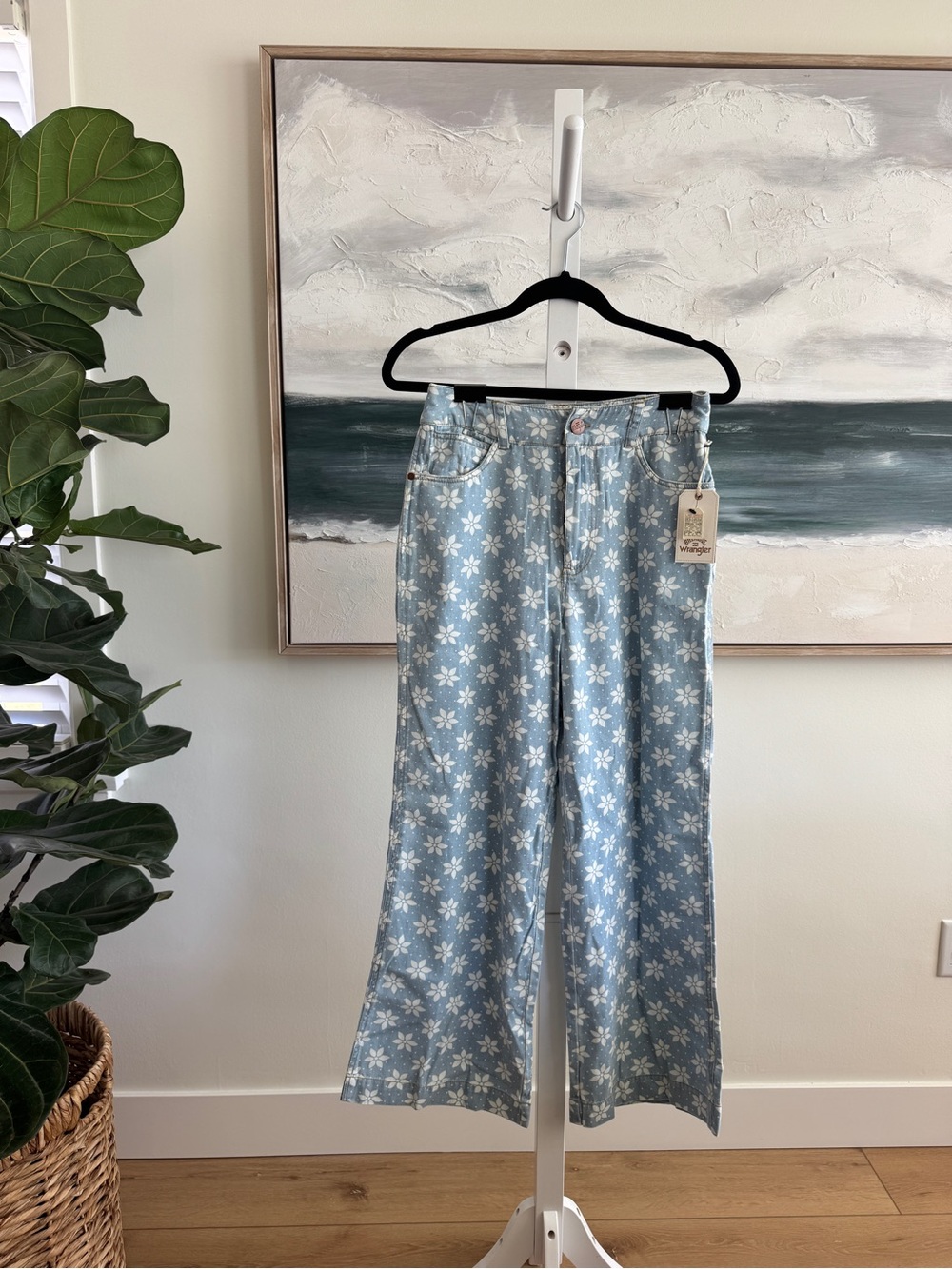 Wrangler x Billabong wide leg printed jeans